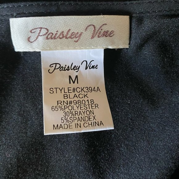 Paisley Vine black dress - Picture 3 of 5